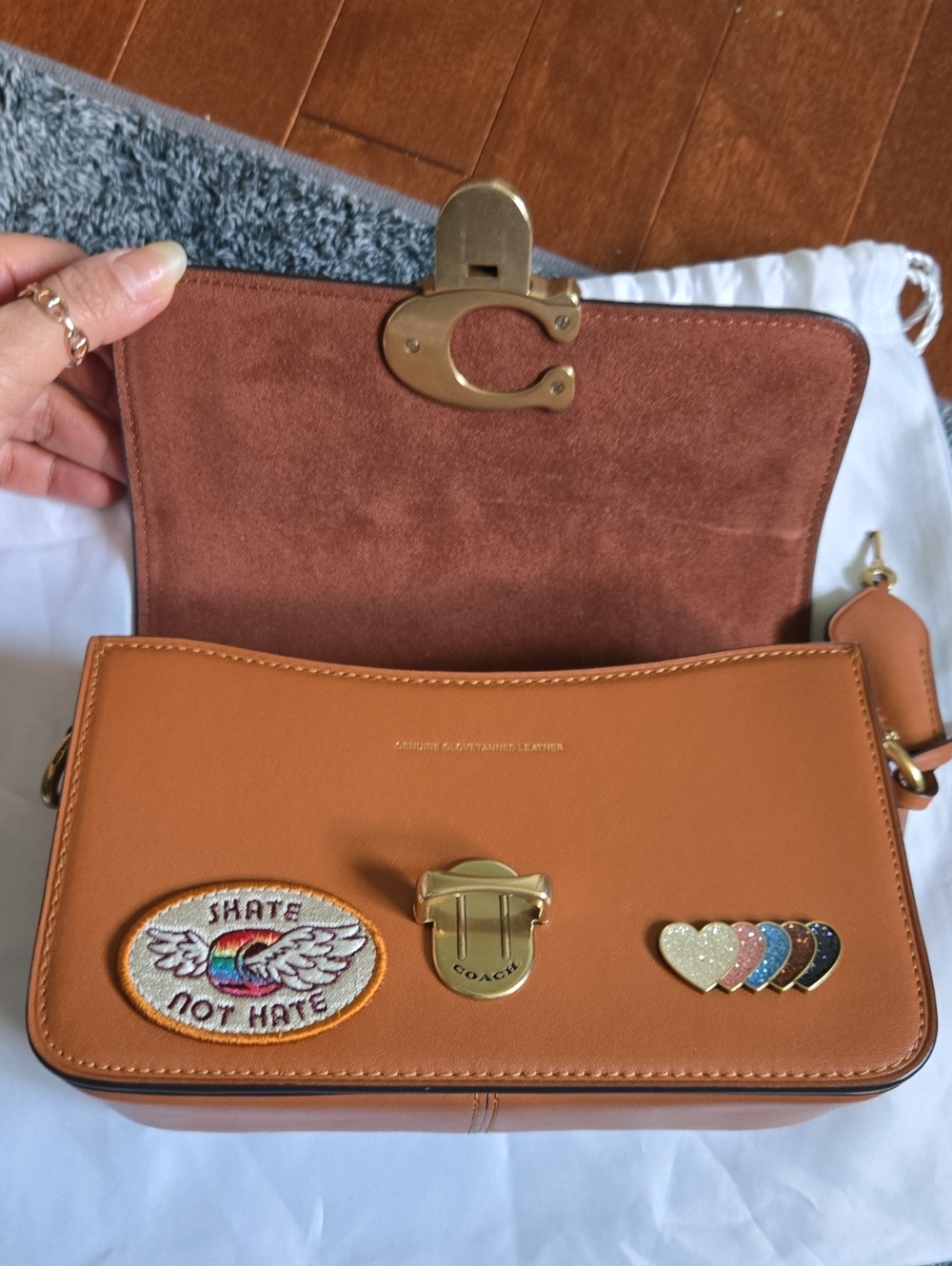 Coach Pride Studio 19 Shoulder Bag With Patches - Picture 7 of 8